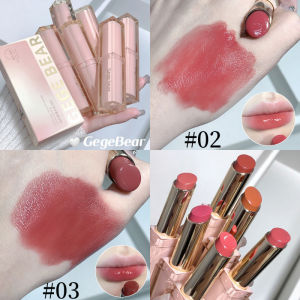 Gege Bear Water Shimmer Mirror Gloss Moisturize Long Lasting Lipstick Non-stick Cup Lipstick
