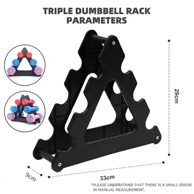 Dumbbell Rack 6 Pairs Dumbbell rack home A type dumbbell rack storage gym commercial dumbbell rack set Hexagonal Plastic Plating Fixed Dumbbell Gym Equipment tripod dumbbel