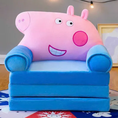 Ghế lười bông gập 3 tầng hình thú ghế sofa cho bé có thể tựa lưng