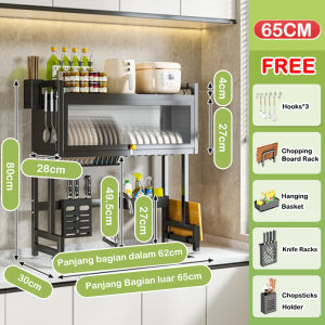 Rak Piring Wastafel Dengan Kabinet Rak Wastafel Cuci Piring Rak Piring Stainless Steel Rak Dapur Multifungsi Dengan Aksesoris