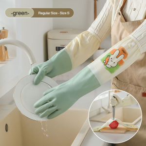 Dishwashing Gloves Laundry Waterproof Gloves Lengthen and Thicken Brush Dishes Durable