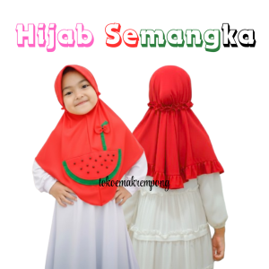 Kerudung Semangka Anak Jilbab Instan Hijab Anak Watermelon