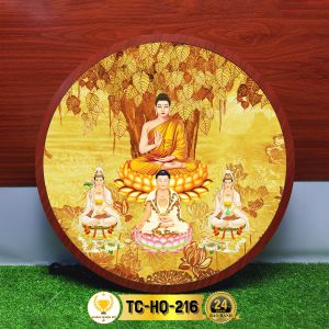 Đèn Hào Quang Phật Trúc Chỉ In Bộ Đôi Hào Quang Phật Thích Ca Trang Trí Bàn Thờ CDT-10-216