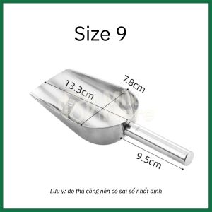 Vá xúc đá muỗng xúc gạo thực phẩm INOX 304 không gỉ loại dày cao cấp Mixmore