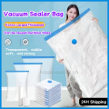 Resealable Vacuum Travel Compressed Tridimensional Pumping Quilt Clothes Storage Organizer Bag Pouch. 
