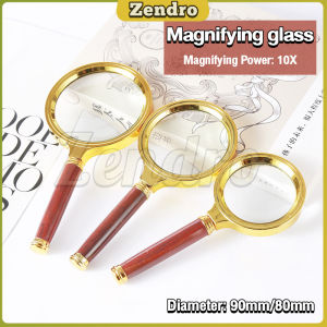 ZEO Handheld Magnifier Mini Pocket Microscope Glass Magnifier Loupe Glass Lens for Jewelry Newspaper Book Reading 10X Diameter