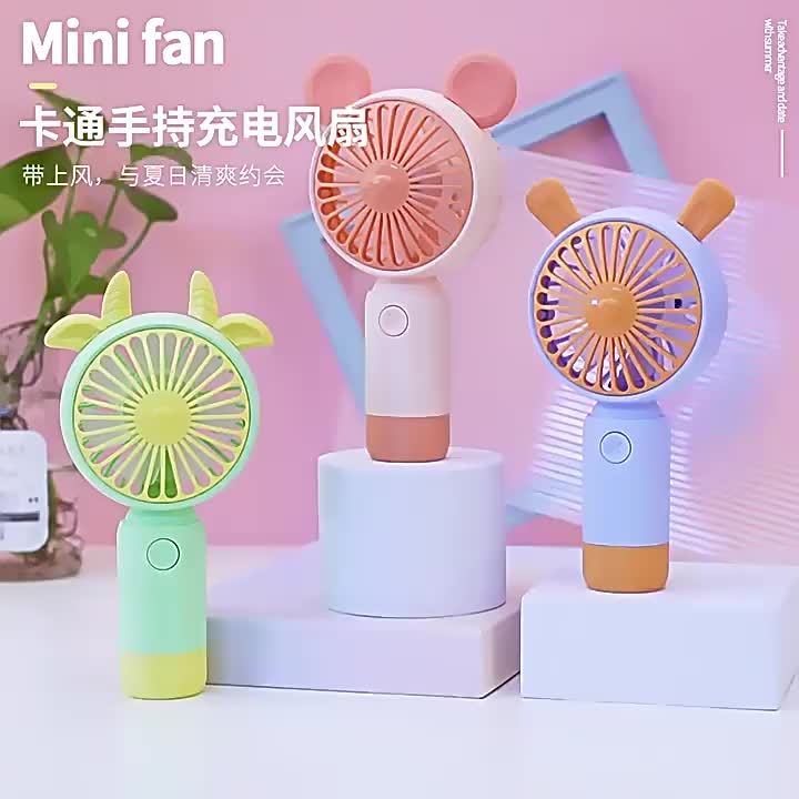 Tiktok Same Style Hand-held Electric Fan Usb Small Portable Large Wind 