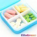 4 Slot Medicine Box Mini Storage Box Colourful Family First Aid Drug Box Organiser. 