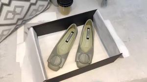 COD  Versi Korea Musim Bunga a Baru Mulut Tajam Kasut Tunggal Gesper Persegi Sepadan dengan Kasut Wanita Tumit Rata Tapak Rata Mulut Cetek Selesa Lapang Saiz Besar Kasut Wanita  Sem