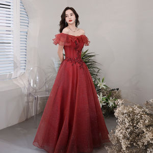 Formal Evening Dress For Women Glamour Wedding Bride Engagement Chorus Presenter Dance Classy Female Prom Gown