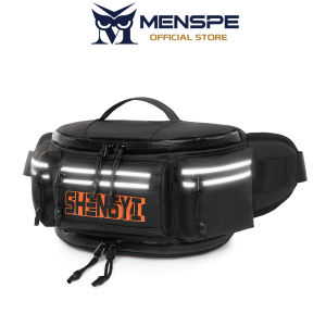 MENSPE Outdoor Sports Cycling Waist Bag Chest Bag  Waterproof Film Bag Night Reflective Strip Design Multi-layer Large Capacity Bag Casual Bag Cross Body Bag Fitness Bag Travel Bag Cycling Bag With Bottom Expansion Design
