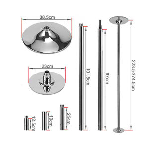 Creations Professional Dance Pole Kit Home Portable Detachable Static Strip Dance Pole