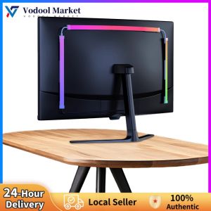 Music Sync RGB LED Strip Lights for Desktop Monitors with Adjustable Brightness and Color