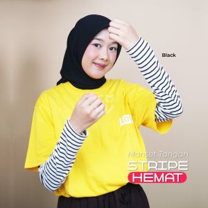 Koyu Hijab Manset Tangan Stripe Best Seller