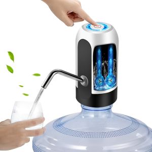 1pc Water Bottle Pump Electric Water Bottle Pump USB Rechargeable Automatic Drinking Water Pump For Universal 3-5 Gallon Bottles Portable Camping Water Dispenser