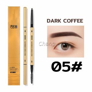 Chang ดินสอเขียนคิ้ว 2 in 1 มีหัวเขียน และหัวแปรงปัดคิ้ว ทรงสามเหลี่ยม กันน้ํา กันเหงื่อ ติดทนนาน Eyebrow pencil