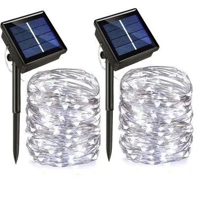 【BUY 1 TAKE 1】Solar Light LED Outdoor 7M 12M 22M 32M String Lights Fairy Christmas Party Garden Waterproof Lights Christmas Light Holiday Party Lights Decoration Artistic Ornaments Stars