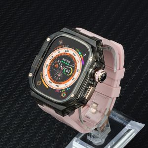 ชุดดัดแปลงสุดหรูสำหรับนาฬิกา Apple Ultra 49Mm Refit Mod IWatch 9 8 7 6 5 4 SE 45Mm 44Mm 41Mm 40สายรัดข้อมือสายนาฬิกา