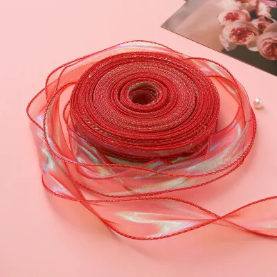 St.kunkka (chiều dài 1 mét) 40mm Sheer ruy băng chiffon Organza satin ruy băng băng đóng gói quà tặng cho bó hoa quà tặng bao bì
