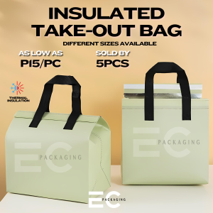 EC 5/10 Pcs Thermal Insulated Take-Away Bag Ice cream/Milk tea/Food Takeout Insulation Bag