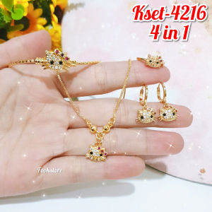 SET PERHIASAN XUPING ANAK MOTIF KARTUN 4 IN 1/KSET-4204/KSET-4216
