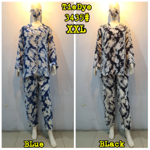 SeteLan Rayon Pajamas kemeja Tiedye Origins Big Size SUPER JUMBO XXL-XXXXXL LD110cm - LD130cm 3559