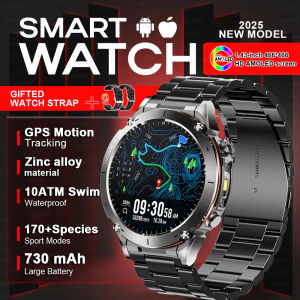 Smart Watch New Dual-Band Satellite GPS Smartwatch Ultra HD AMOLED Screen Compass 10ATM Waterproof Sport SmartBracelet Men Watch