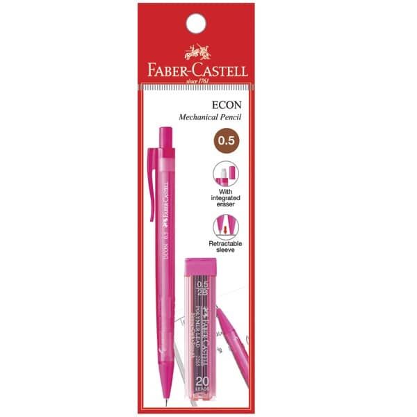 Faber-Castell Econ Mechanical Pencil With Leads (0.5mm / 0.7mm) – PB Of ...