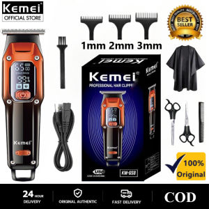 Kemei KM-2299 ไร้สาย เครื่องตัดผมชาร์จไฟฟ้า Zero Gap Finishing ผู้ชาย มืออาชีพ KM-2296 COD