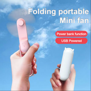 3 in 1 USB Mini Foldable Fan With Mobile Phone Charging Function Phone Holder Electric Handheld Household Desktop Fan