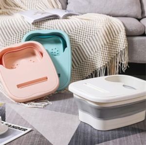 Chậu Ngâm Chân Gấp Gọn - Di Động Nắp Băng Nhựa Tiết Kiệm Không Gian Gấp Gọn- NGẪU NHIÊN MÀU