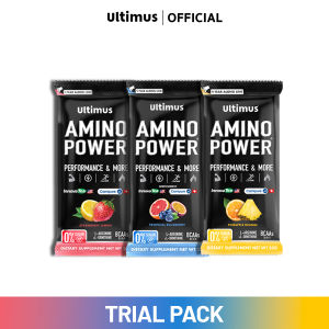 Ultimus Amino Power (Active BCAAs 2:1:1) Strawberry Lemon Flavor + Pineapple Orange Flavor + Tropical Blueberry Flavor 22g (Pack 3)