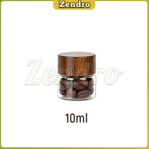 Zendro 10/20/30ML Mini Glass Jar Airtight Sealed Lid Glass Container For Spices Nuts Tea Coffee Beans 1Pc