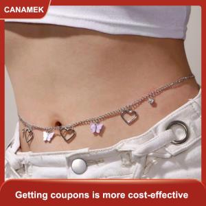 【CANAMEK 】 Fashion Butterfly Hollow Heart Body Waist Chain For Women Jewelry Party Accessries Gifts