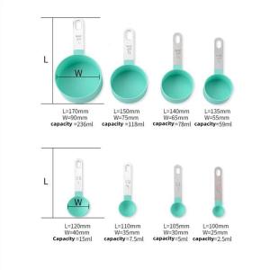 8Pcs/Set Stainless Steel Graduated Measuring Cups and Spoons Multi-purpose Measuring Spoon Kit