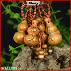 Follow Get New[Bloom Z] 1 Pcs Gourd Craft Keychain Mahogany Chinese Traditional Fortune Keyring Decor