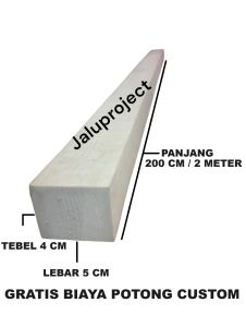 Kayu Solid 4x5x200 cm Kaso Reng Kayu Bahan Meja Rak Kerajinan Sudah Di Serut Dan Amplas Halus