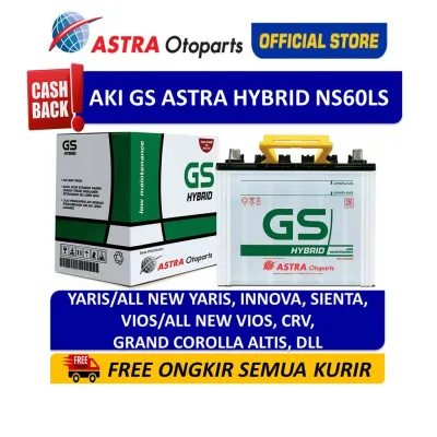 Aki GS ASTRA Hybrid NS60LS Mobil Yaris Innova Vios Sienta CRV dll