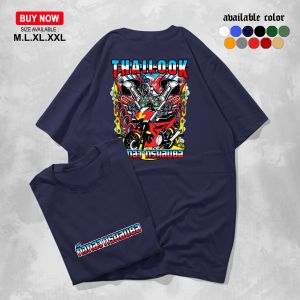 KAOS THAILOOK RACING FU-KAOS PRIA WANITA KAOS DISTRO-KAOS KERAH BULAT-KAOS LENGAN PENDEK-KAOS santai-ATASAN