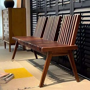 Dining Chair Folding Shoe Changing Nordic Solid Wood Long Bench Nordic Mid-century Style Leisure Bench Solid Living Room Home Small Apartment