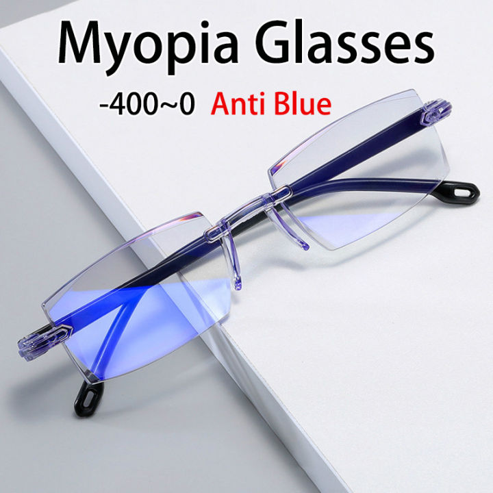 6.00 ~ 0 Student Myopia Glasses Men's Rend Anti-blue Light Nearsighted