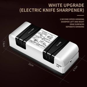 【Original】Fully Automatic Electric Knife Sharpener Multi-function Cut Sharpener For Slotted screwdrivers Scissors Household Kitchen Cutter Grinder Electric Fast Sharpener(With 3-pin MY Converter Plug)