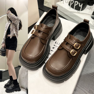 เสื้อรองเท้าหนังลงในแฟชั่น สำหรับผู้หญิง ประดับโบว์ - รองเท้าหนังแฟชั่น รองเท้าโปรดของนักเรียน จัดส่งจากประเทศไทย