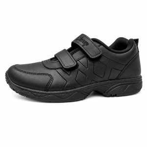 *SG Seller* Disney 8020 Kids Velcro School Shoes White Black | Lightweight Breathable PU Rubber Sole | Non-Slip