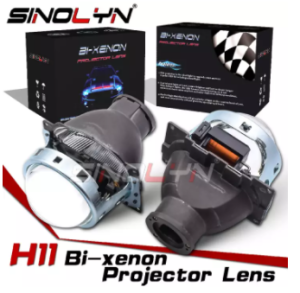 Sinolyn Koito Q5 H11 LED HID Halogen Bulb Bi-xenon Lens 3.0 inch Projector Full Metal Headlight Lenses Tuning Car Lights Accessories Retrofit
