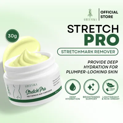 [ STRETCH MARK REMOVER ] Greenika Stretchpro Stretch Mark Cream Intese Hydration for Post Pregnancy and Aging for Stretch mark Fine Lines Wrinkles Uneven Skin Tone for Plumper Looking Skin