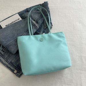REEBO Solid Color Canvas Tote Bag Vintage Large Capacity Commuting Handbag Retro Underarm Bag Casual Shoulder Bag Female