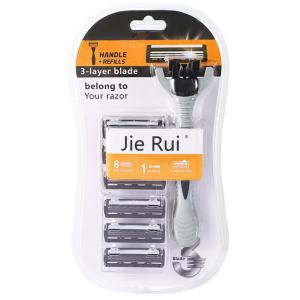 【Comfort Shaver】Stainless Steel Mens Shaving 1+6 Shaving Set 5-layer Induction Blade Personal Care Disposable Razors Refill Set