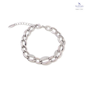 Xuping Gelang Rante Mata Baris Perak - Silver Fashion Wanita 0132240257