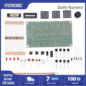 【HOT】AT89C2051 Digital Clock DIY Kit 7-12 V Electronic Alarm Clock Kit 6 Bits Digital LED Display Learing Kit for Arduino